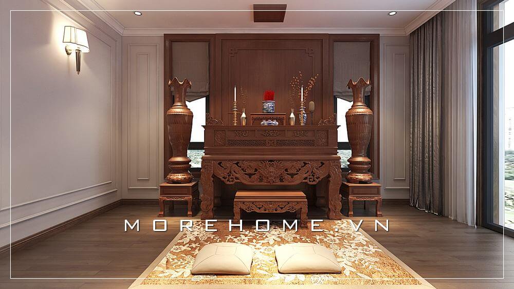 Bàn thờ gỗ sồi